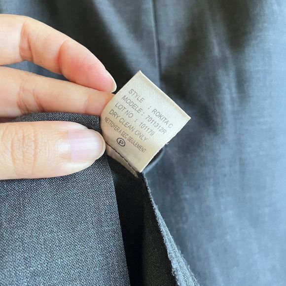 Theory Pencil Skirt Rokita C Heather Gray Wool Blend Side Zipper Women's Size 6 - Picture 4 of 6